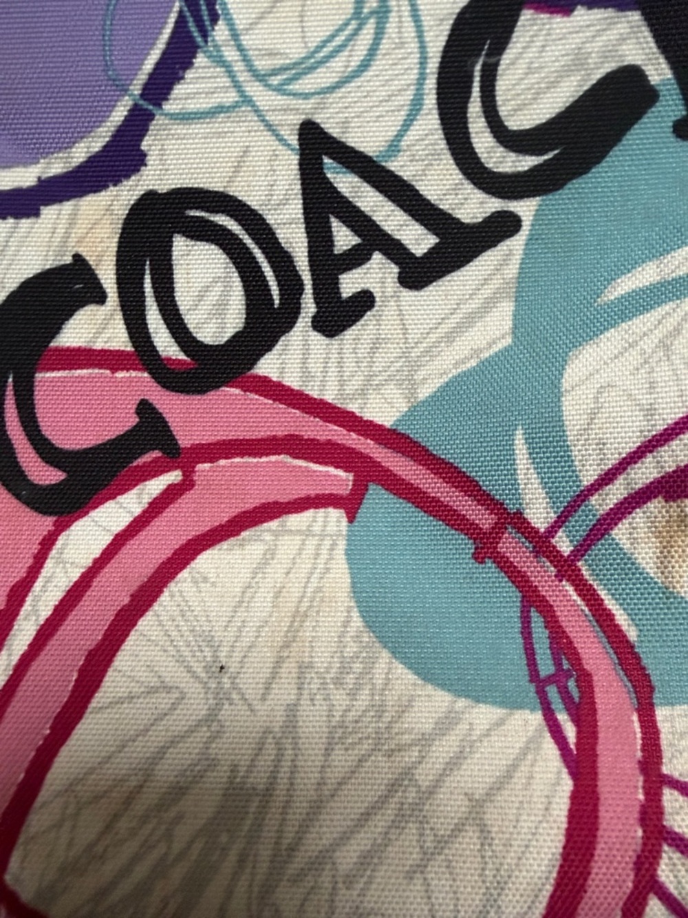 Coach Multicolor Poppy Canvas Tote - Pink, Purple & Teal Accents /great price - Picture 15 of 16